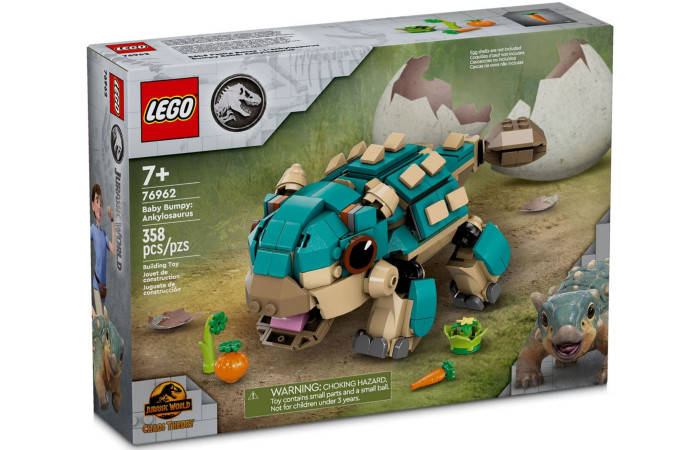Конструктор LEGO Jurassic World Бебі Бампі: Анкілозавр (76962).