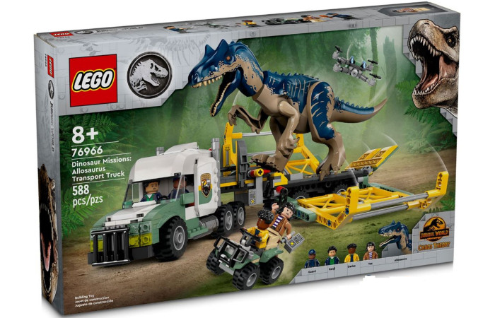 Конструктор LEGO Jurassic World Місії динозаврів: Транспортна вантажівка з Аллозавром (76966).