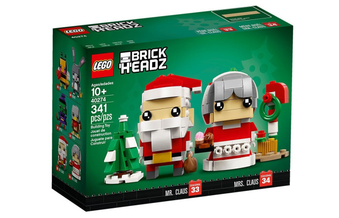 Конструктор LEGO Brick Headz Містер та Місіс Клаус (40274).