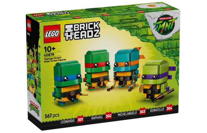Конструктор LEGO Brick Headz: Фігурки Черепашок-ніндзя (40878).