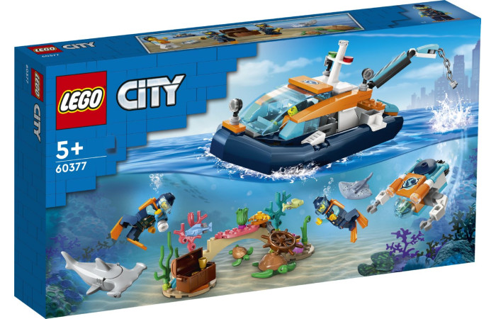 Конструктор LEGO City Човен для дайвінгу Explorer (60377).