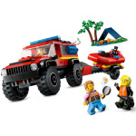 Конструктор LEGO City Пожежна машина 4х4 з рятувальним катером (60412).