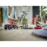 Конструктор LEGO City Пожежна машина 4х4 з рятувальним катером (60412).