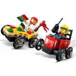 Конструктор LEGO City Піца-авто проти пожежної машини (60458).