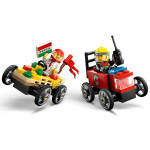 Конструктор LEGO City Піца-авто проти пожежної машини (60458).
