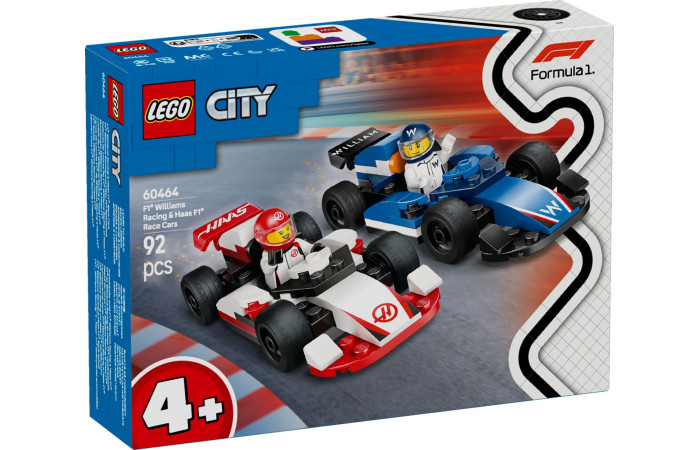 Конструктор LEGO City Автомобілі F1 Williams Racing та Haas (60464).