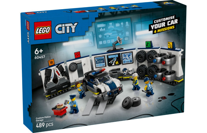 Конструктор LEGO City Гараж для тюнінгу поліцейських машин (60457).