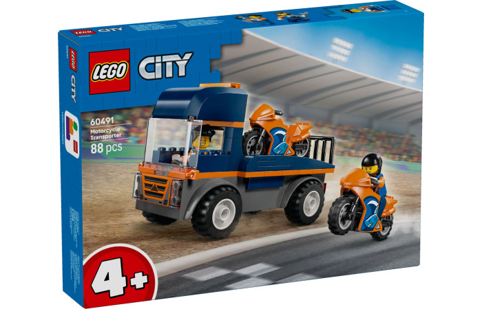 Конструктор LEGO City Транспортна машина для мотоциклів (60491).