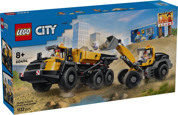 Конструктор LEGO City Самосвал и фронтальный погрузчик (60494).