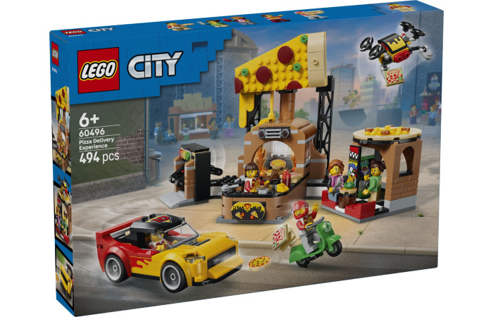Конструктор LEGO City Пиццерия и техника для доставки (60496).