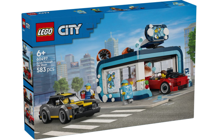 Конструктор LEGO City Автомийка з проїздом (60497).