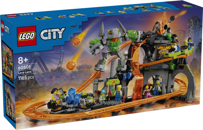 Конструктор LEGO City Парк аттракционов Лаваленд (60501).