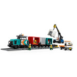 Конструктор LEGO City Портовой грузовой поезд с краном (60509).
