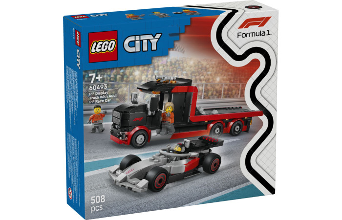 Конструктор LEGO City Демонстраційна вантажівка болідом Audi F1 (60493). Конструктор LEGO City Демонстраційна вантажівка болідом Audi F1 (60493).