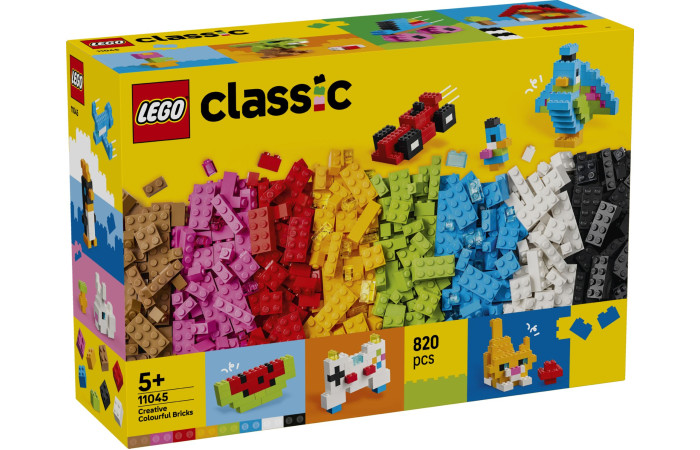 Конструктор LEGO Classic Різнокольорові кубики для творчості (11045).