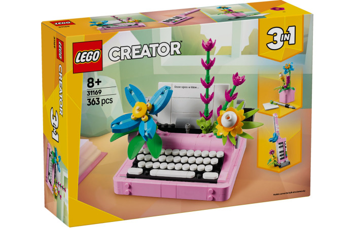 Конструктор LEGO Creator Друкарська машинка з квітами (31169).