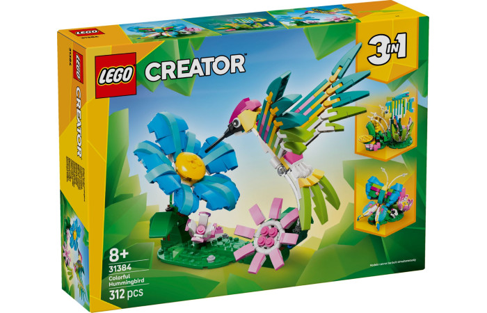 Конструктор LEGO Creator Барвистий колібрі (31384). Конструктор LEGO Creator Барвистий колібрі (31384).