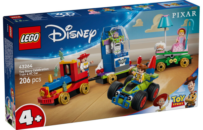 Конструктор LEGO Disney Історія іграшок Святковий поїзд і машинка (43264).