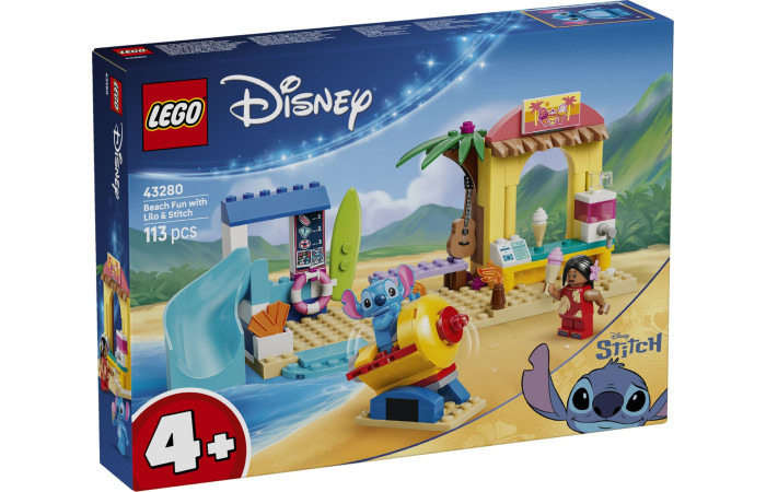 Конструктор LEGO Disney Пляжні розваги з Ліло та Стічем (43280).