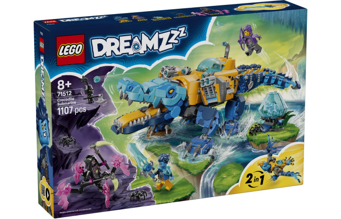 Конструктор LEGO DREAMZzz Підводний човен крокодил (71512).