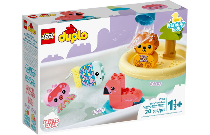 Конструктор LEGO DUPLO Плавучий острів для тварин (10966).