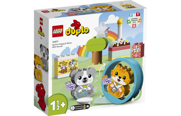 Конструктор LEGO DUPLO Моє перше цуценя та кошеня та їх звуки (10977).