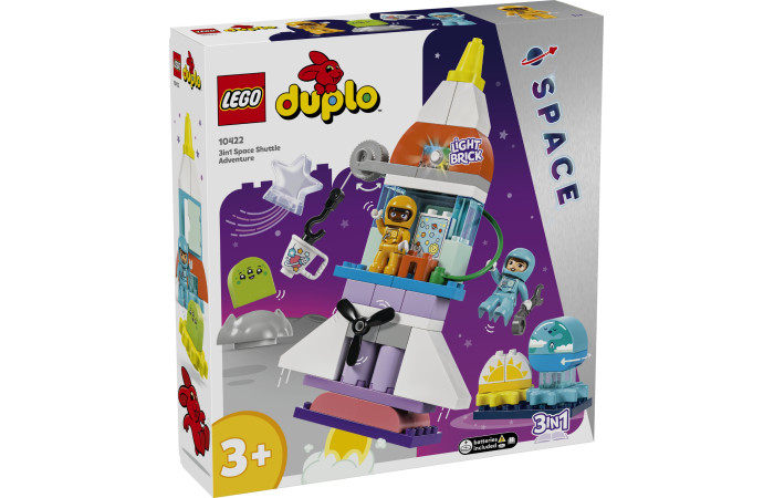 Конструктор LEGO DUPLO Пригода на космічному кораблі 3 в 1 (10422).