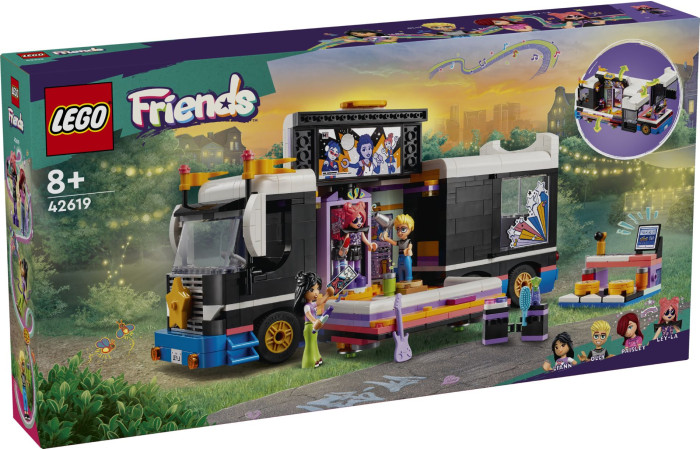 Конструктор LEGO Friends Музичний туристичний автобус поп-зірки (42619).