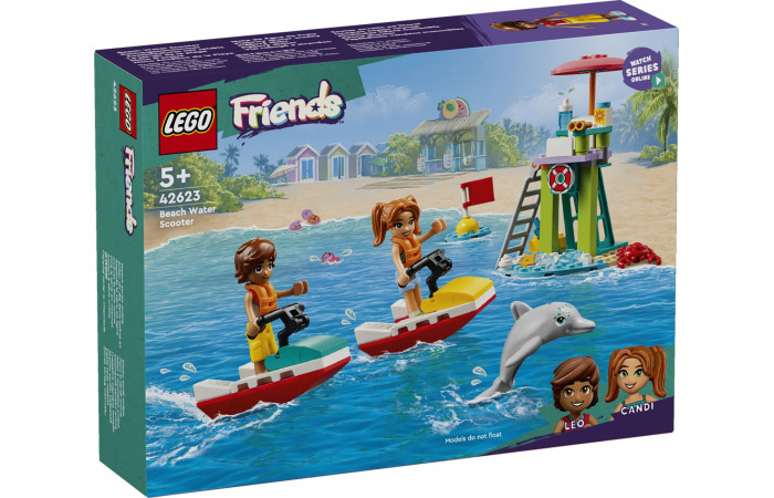 Конструктор LEGO Friends Пляж і гідроцикл (42623).