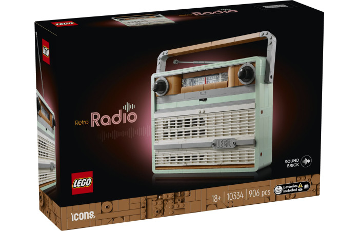Конструктор LEGO Icons Ретро Радіо (10334).