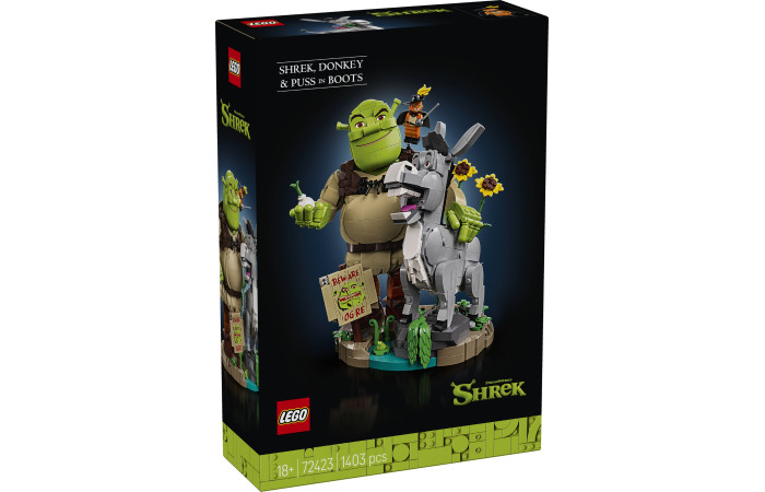 Конструктор LEGO Icons Шрек, Осел та Кіт у чоботях (72423).
