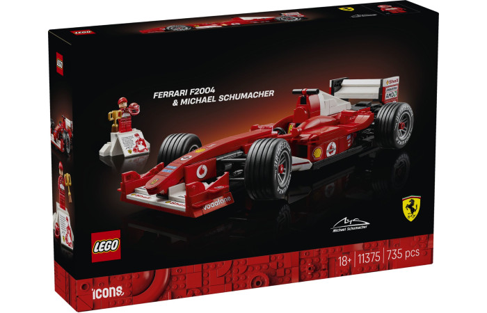 Конструктор LEGO Icons Ferrari F2004 і Міхаель Шумахер (11375).