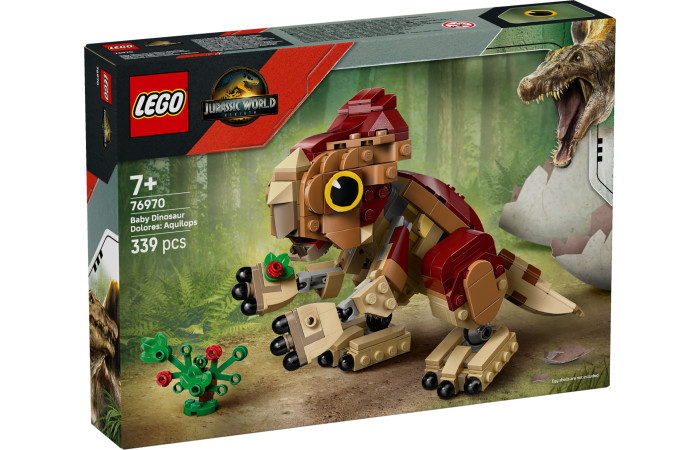 Конструктор LEGO Jurassic World Дитинча динозавра-аквілопса Долорес (76970).