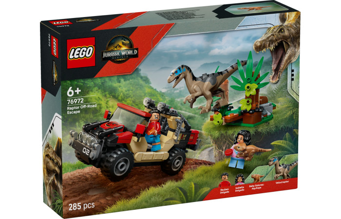 Конструктор LEGO Jurassic World Втеча від раптора бездоріжжям (76972).