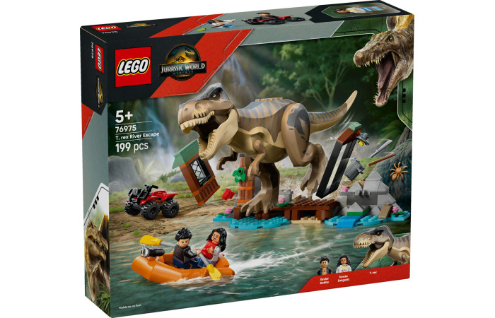 Конструктор LEGO Jurassic World Втеча річкою від тиранозавра (76975).