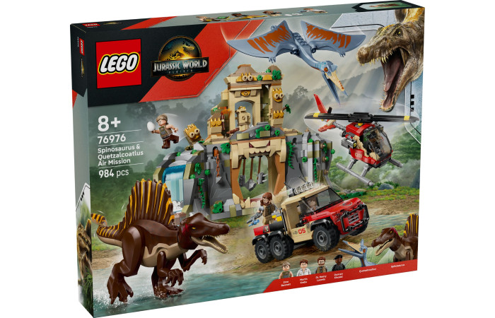 Конструктор LEGO Jurassic World Політ на гелікоптері: спинозавр і кетцалькоатль (76976). Конструктор LEGO Jurassic World Політ на гелікоптері: спинозавр і кетцалькоатль (76976).