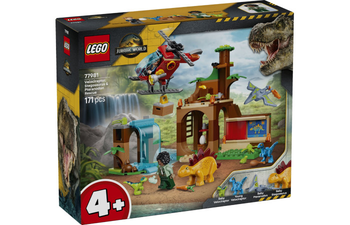 Конструктор LEGO Jurassic World Порятунок велоцираптора, стегозавру та птеранодону (77981). Конструктор LEGO Jurassic World Порятунок велоцираптора, стегозавру та птеранодону (77981).
