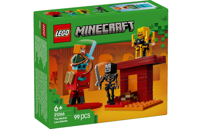 Конструктор LEGO Minecraft Битва з лавою в Незері (21266). Конструктор LEGO Minecraft Битва з лавою в Незері (21266).