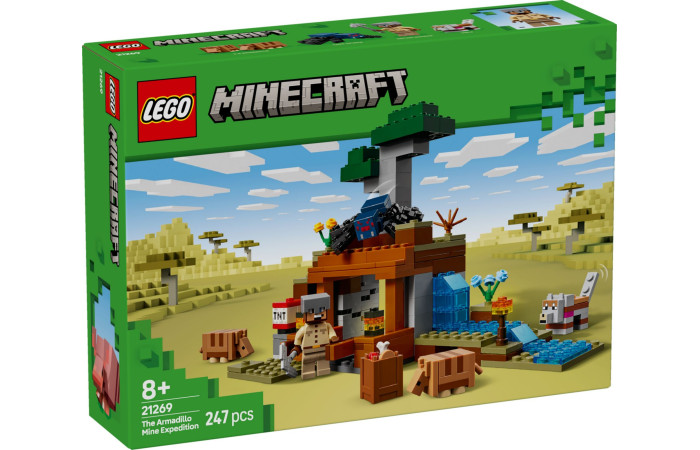 Конструктор LEGO Minecraft Шахтна експедиція Броненосець (21269). Конструктор LEGO Minecraft Шахтна експедиція Броненосець (21269).