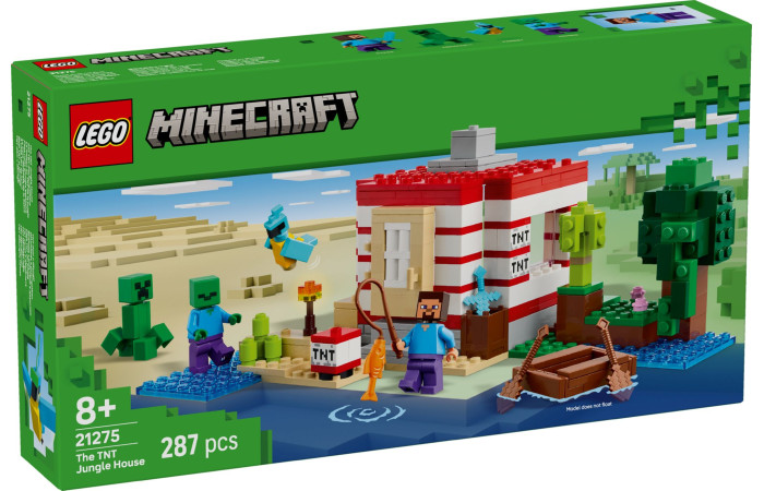Конструктор LEGO Minecraft Будинок у джунглях TNT (21275). Конструктор LEGO Minecraft Будинок у джунглях TNT (21275).
