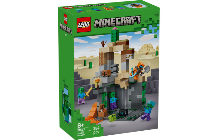 Конструктор LEGO Minecraft Підземелля зомбі (21587).