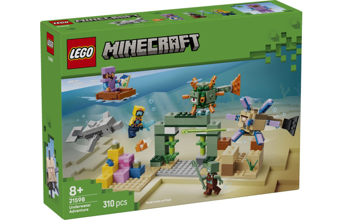 Конструктор LEGO Minecraft Підводні пригоди (21598).