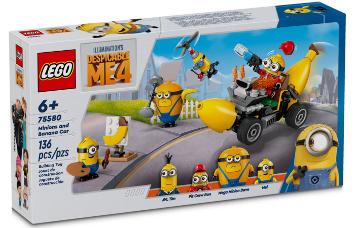 Конструктор LEGO Minions Міньйони та машина-банан (75580). Конструктор LEGO Minions Міньйони та машина-банан (75580).