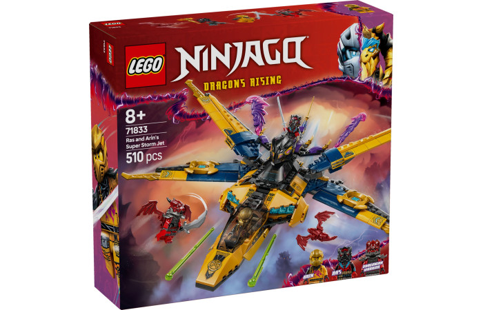 Конструктор LEGO NINJAGO Суперштормовий літак Раса та Аріна (71833).