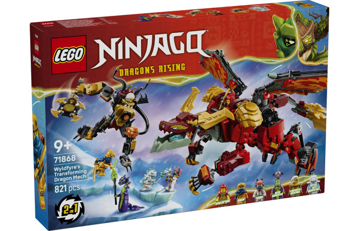 Конструктор LEGO NINJAGO Трансформований робот-дракон Вайлдфаєра (71868).