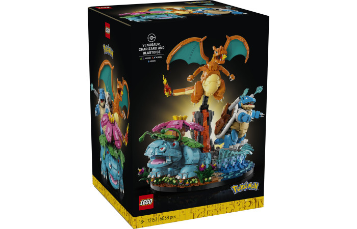 Конструктор LEGO Pokémon Венузавр, Чаризард і Бластойз (72153).