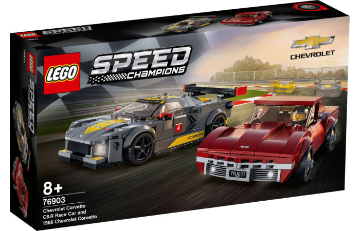 Конструктор LEGO Speed Champions Chevrolet Corvette C8.R Race Car and 1968 Corvette (76903). Конструктор LEGO Speed Champions Chevrolet Corvette C8.R Race Car and 1968 Corvette (76903).