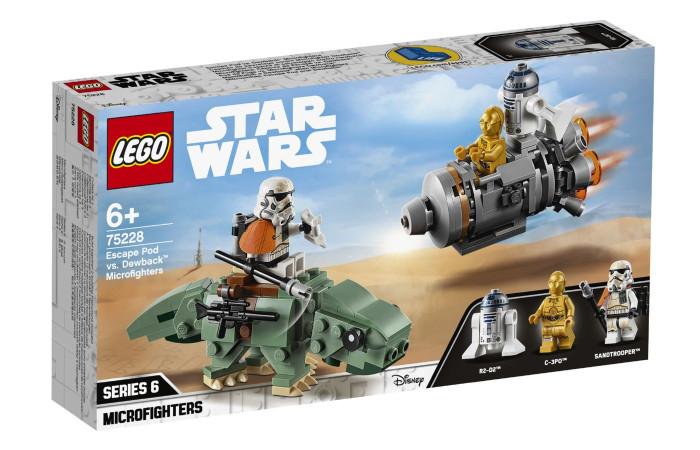Конструктор LEGO Star Wars Рятувальна капсула проти мінібійця на Дьюбеку (75228).