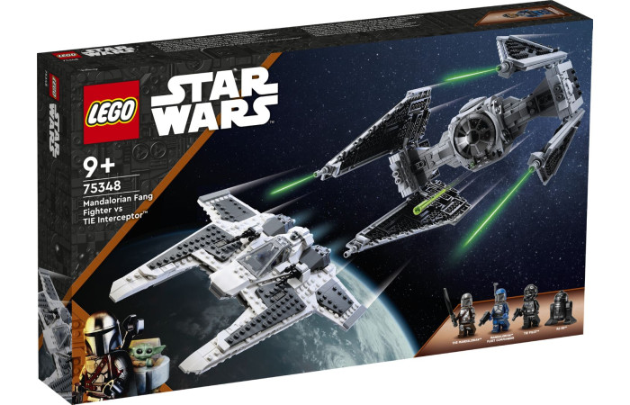 Конструктор LEGO Star Wars Мандалорський винищувач проти TIE Interceptor (75348).
