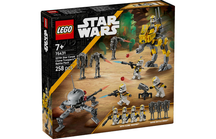 Конструктор LEGO Star Wars Бойовий набір клонів-піхотинців 327-го зоряного корпусу (75431).
